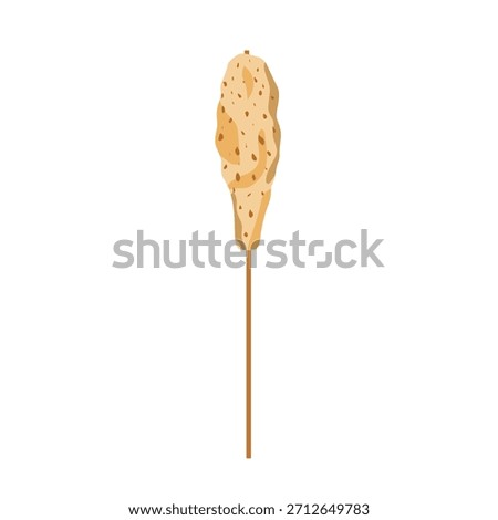 Crispy Skewered Snack Stick Illustration