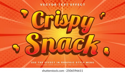 Crispy Snack 3d Cartoon Style editable text effect Template