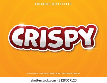 crispy text effect template with creative concept and abstract background use for business logo brand and text style 