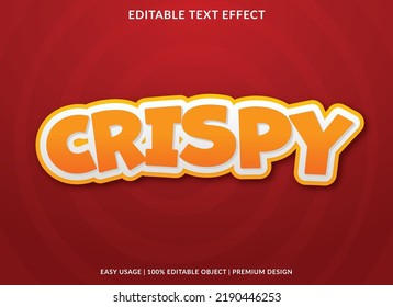 crispy text effect template use for business logo and brand