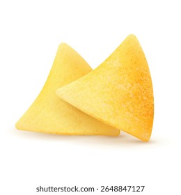 Crispy Tortilla Chips Isolated Vector Illustration