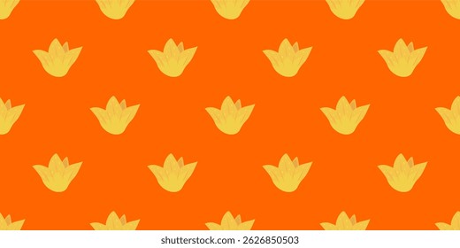 Crispy Wonton Pattern background. Fried Dumpling pattern background. Fried Snack Food illustration pattern. Fried Dumpling Seamless Pattern, Asian Street Food Background. 