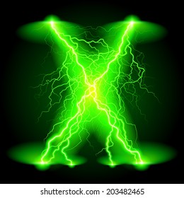 Green power abstract lightning Stock Illustration  Adobe Stock