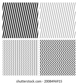 Criss-cross, zig-zag, serrated, and edgy wavy Lines pattern, background vector Illustration