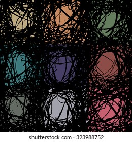 Criss-crossing abstract quilt pattern