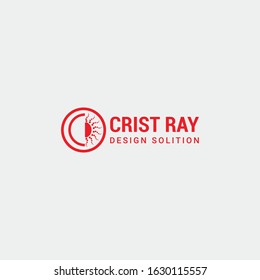 Crist ray logo template. IT service provider company Logo.