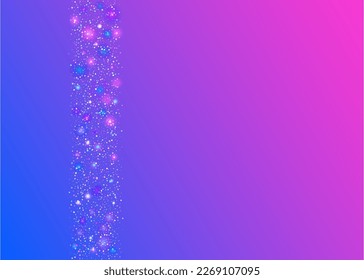 Cristal Background. Blur Prism. Transparent Confetti. Blue Metal Texture. Festive Art. Holiday Foil. Neon Glitter. Laser Festival Serpentine. Violet Cristal Background