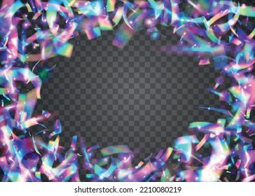 Cristal Background. Bokeh Sparkles. Glitter Foil. Blue Disco Confetti. Fiesta Art. Shiny Prism. Metal Festival Serpentine. Light Effect. Pink Cristal Background