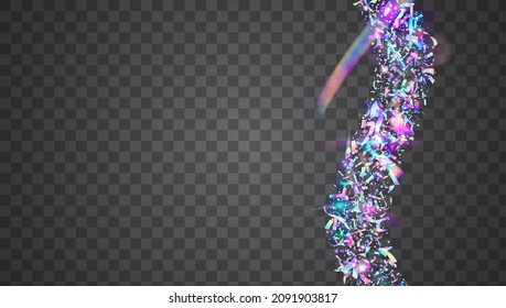 Cristal Background. Party Element. Webpunk Art. Light Texture. Kaleidoscope Glare. Retro Vaporwave Template. Fantasy Foil. Pink Blur Glitter. Purple Cristal Background