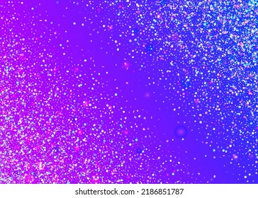 Cristal Background. Webpunk Foil. Disco Vaporwave Decoration. Retro Element. Pink Metal Glare. Kaleidoscope Texture. Glamour Art. Holographic Sparkles. Purple Cristal Background