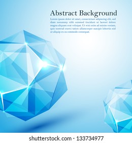 Cristal blue. Vector illustration for your business presentation