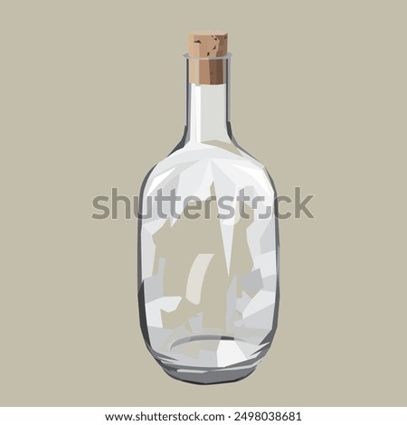 Cristal bottle with a cork