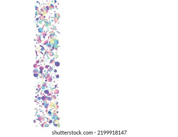 Cristal Confetti. Rainbow Background. Shiny Flyer. Violet Retro Glitter. Laser Christmas Backdrop. Surreal Foil. Holiday Art. Birthday Effect. Blue Cristal Confetti