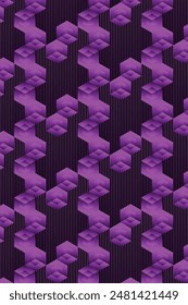 Cristal Cube Geometric pattern Bcakground