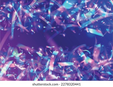 Cristal Effect. Party Colorful Decoration. Digital Foil. Glitter Art. Pink Blur Sparkles. Birthday Confetti. Neon Glitter. Disco Banner. Blue Cristal Effect