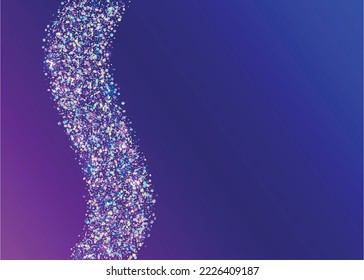 Cristal Effect. Retro Element. Modern Art. Blue Laser Sparkles. Kaleidoscope Glitter. Glamour Foil. Disco Prismatic Decoration. Iridescent Background. Purple Cristal Effect