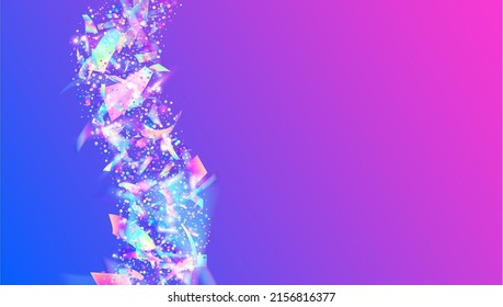 Cristal Glare. Digital Foil. Bokeh Confetti. Transparent Background. Metal Vaporwave Decoration. Webpunk Art. Blue Blur Texture. Party Prism. Purple Cristal Glare