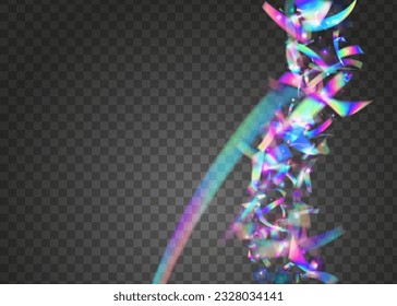 Cristal Glare. Transparent Texture. Glamour Art. Bokeh Effect. Blue Retro Glitter. Laser Design. Blur Christmas Sunlight. Festive Foil. Purple Cristal Glare