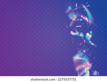 Cristal Glitter. Purple Laser Background. Blur Realistic Illustration. Shiny Flare. Rainbow Effect. Digital Art. Holiday Foil. Hologram Confetti. Blue Cristal Glitter