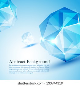 Cristal ice. Vector illustration for your business presentation