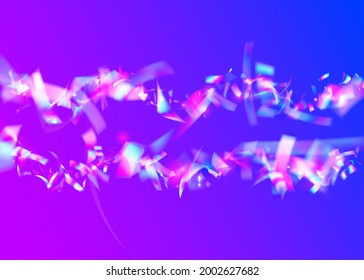 Cristal Sparkles. Pink Retro Background. Bright Foil. Party Flare. Rainbow Confetti. Modern Art. Laser Colorful Sunlight. Transparent Glitter. Violet Cristal Sparkles