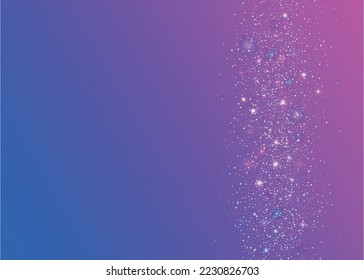 Cristal Tinsel. Digital Foil. Violet Shiny Background. Disco Prism. Kaleidoscope Sparkles. Birthday Confetti. Metal Vaporwave Illustration. Festive Art. Purple Cristal Tinsel