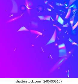 Cristal Tinsel. Light Background. Disco Burst. Unicorn Foil. Pink Retro Glare. Shiny Celebrate Gradient. Carnival Effect. Glamour Art. Violet Cristal Tinsel