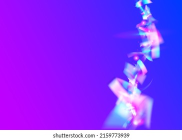 Cristal Tinsel. Light Background. Retro Element. Blur Multicolor Gradient. Pink Laser Texture. Glamour Art. Glitter Foil. Neon Sparkles. Violet Cristal Tinsel