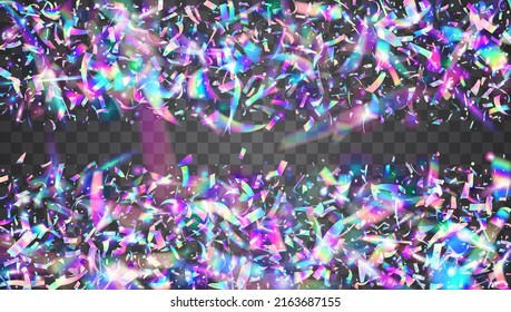 Cristal Tinsel. Neon Background. Laser Burst. Violet Shiny Effect. Glitter Art. Birthday Glitter. Metal Abstract Decoration. Holiday Foil. Blue Cristal Tinsel