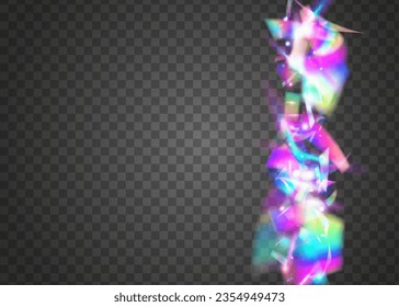 Cristal Tinsel. Pink Metal Glare. Birthday Background. Fiesta Art. Laser Burst. Bright Foil. Neon Effect. Retro Vaporwave Decoration. Violet Cristal Tinsel