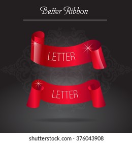 cristal triangles with red ribbon and stars on light background