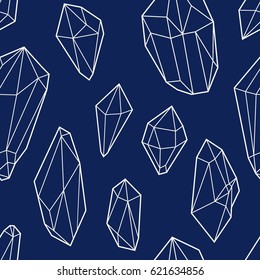 Cristal vector beautiful seamless background with mosaic texture.