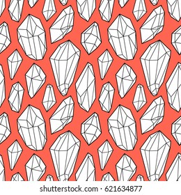 Cristal vector beautiful seamless background with mosaic texture.