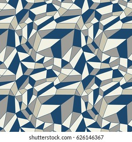 Cristal vector beautiful seamless background with mosaic texture.