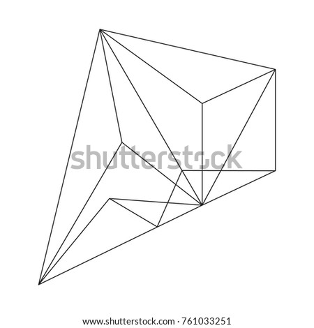 Cristal vector illustration with mosaic texture
