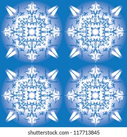cristal white snowflakes background
