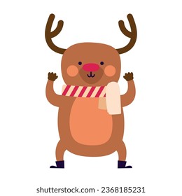 vector deer de carácter cristhmas aislado