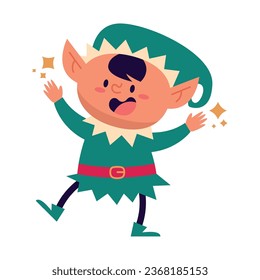 cristhmas character elf illustration vector isolated