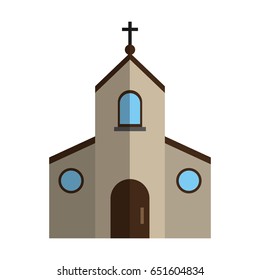 cristian or catholic church chapel icon image 