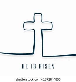 Cristian cross icon over white background, vector illustration