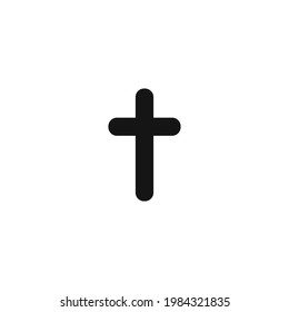 cristian cross icon vector on a white background