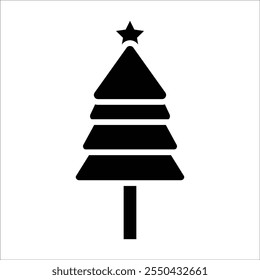 Árbol de Cristimas icono de Vector signo de línea