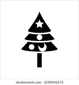 cristimas tree vector icon line sign