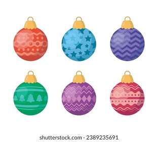 Cristmas ball icon set vector illustration.
