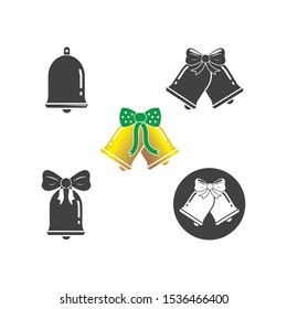 cristmas bell illustration template vector