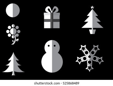 Cristmas black and white