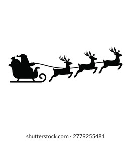 cristmas carrage with santa riding