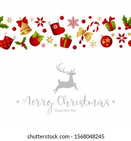 Cristmas decorative border vector illustration