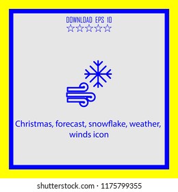 Cristmas, forecast  line icon