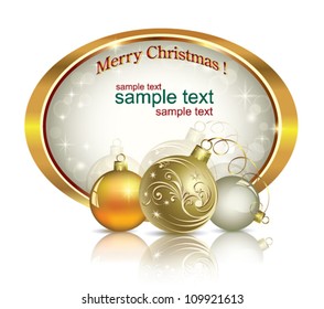 cristmas frame with balls